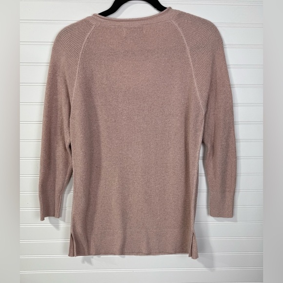 Liz Claiborne pink sparkling v-neck sweater. Size S - Picture 2 of 5